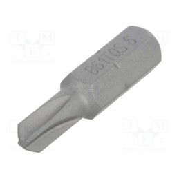 10 pcs : 861TQS/6 - Screwdriver bit, Torq-Set®, TS6, Overall len: 25mm