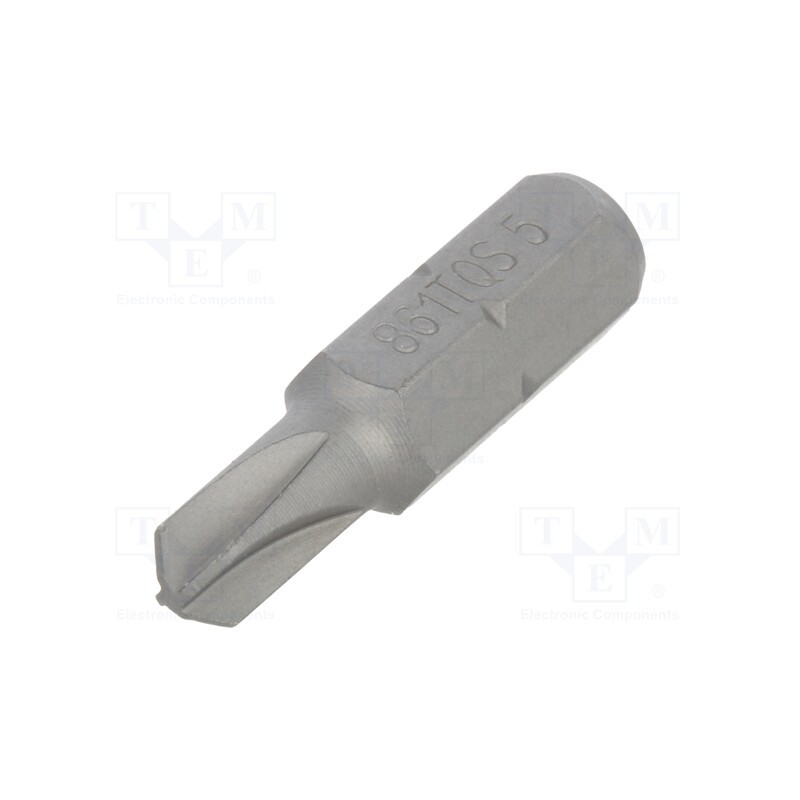 10 pcs : 861TQS/5 - Screwdriver bit, Torq-Set®, TS5, Overall len: 25mm