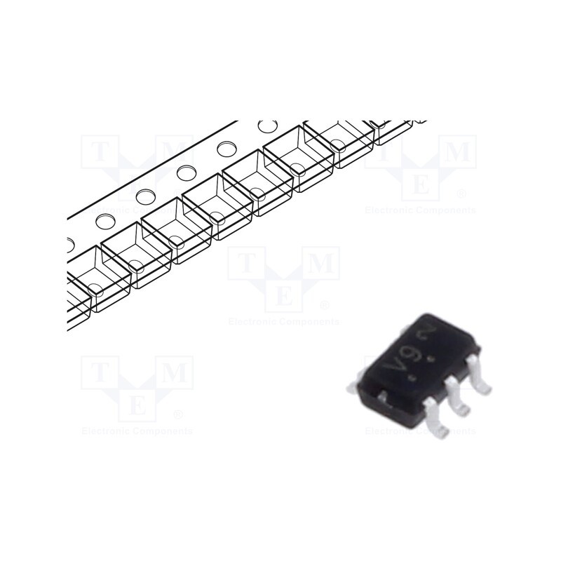 50 pcs : MC74VHC1G66DFT1G - IC: analog switch, Ch: 1, SC88A, 2÷5.5VDC, , OUT: SPST-NO