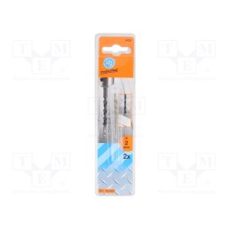 10 pcg : 10.02 - Drill bit, for metal, Ø: 2mm, 2pcs, blister
