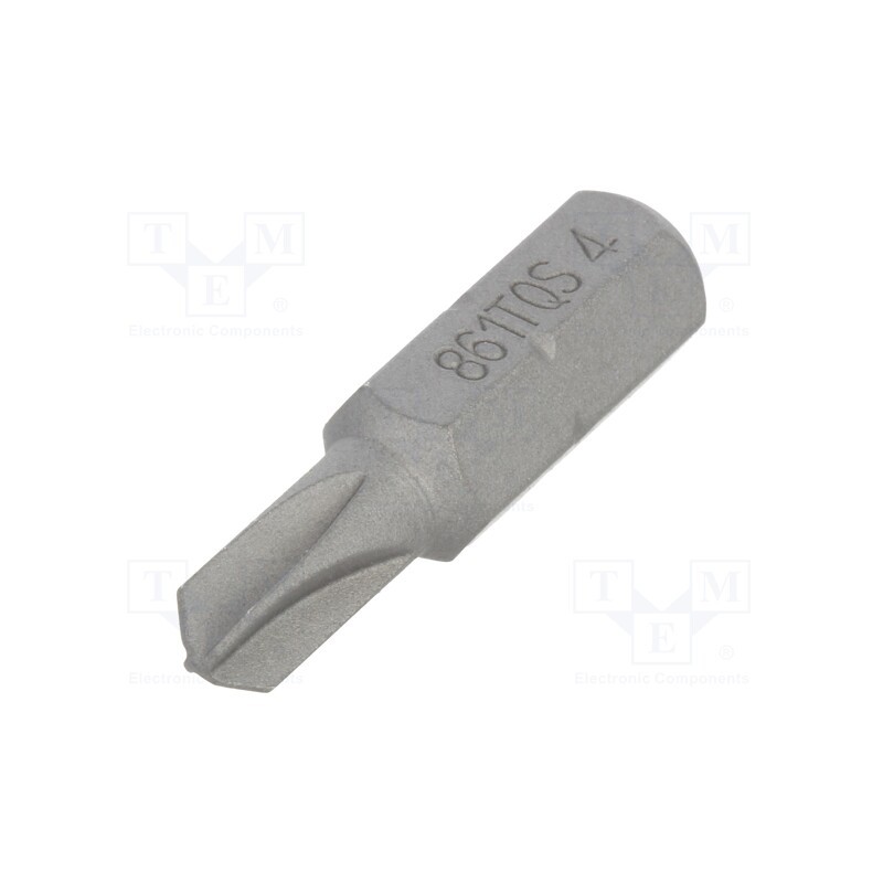 10 pcs : 861TQS/4 - Screwdriver bit, Torq-Set®, TS4, Overall len: 25mm