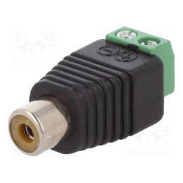 10 pcs : RCA-F-TB - Transition: adapter, mono, terminal block,RCA socket, PIN: 2