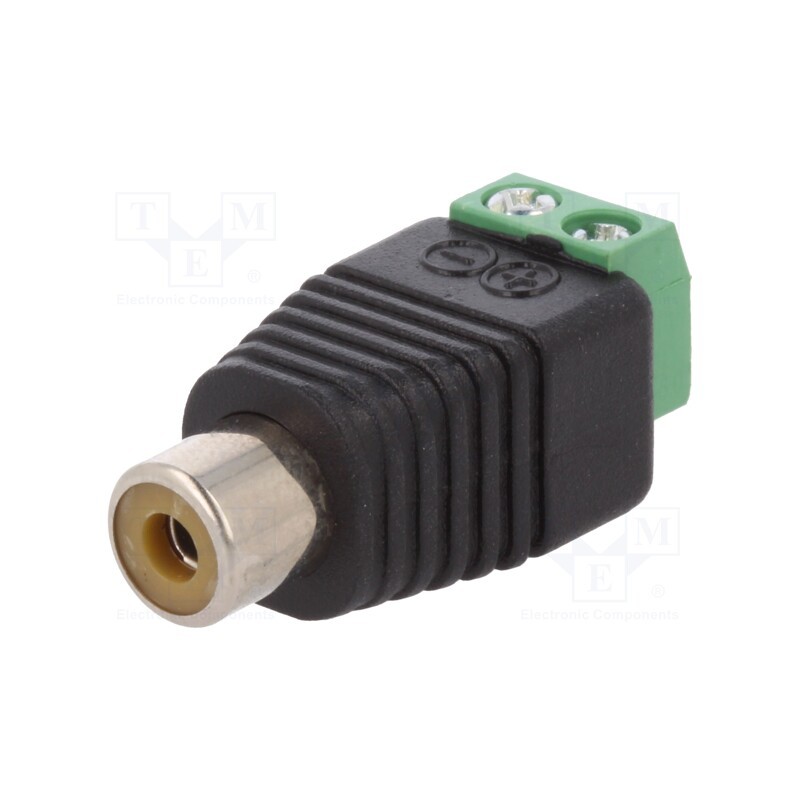 10 pcs : RCA-F-TB - Transition: adapter, mono, terminal block,RCA socket, PIN: 2