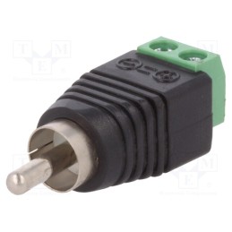 10 pcs : RCA-M-TB - Transition: adapter, mono, terminal block,RCA plug, PIN: 2