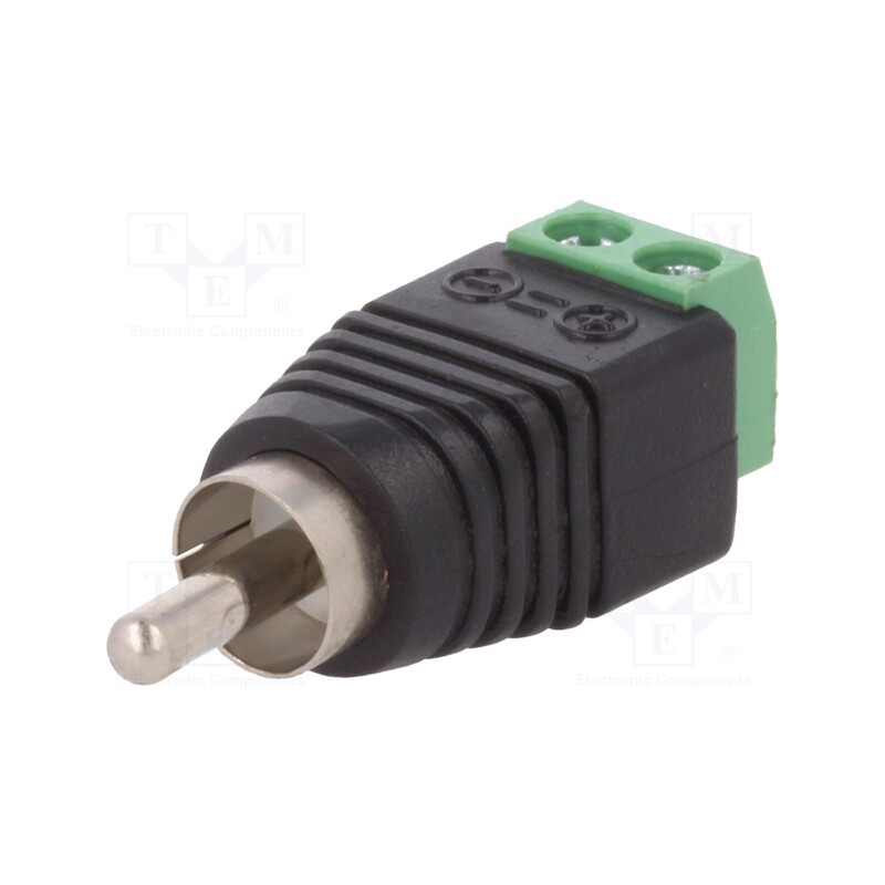 10 pcs : RCA-M-TB - Transition: adapter, mono, terminal block,RCA plug, PIN: 2