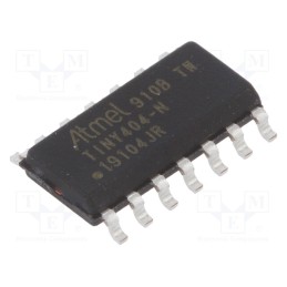10 pcs : ATTINY404-SSN - IC: AVR microcontroller, SO14, Ext.inter: 10, Cmp: 1, ATTINY, 1.27mm