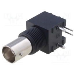 10 pcs : RF1-01B-D-00-75 - Socket, BNC, female, insulated, angled 90°, 75Ω, THT, POM