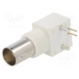 10 pcs : RF1-01E-D-00-75 - Socket, BNC, female, angled, 75Ω, THT, for panel mounting,on PCBs