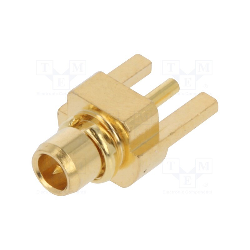 10 pcs : RF12-25A-T-00-50-G - Socket, MMCX, female, 50Ω, PTFE, gold-plated