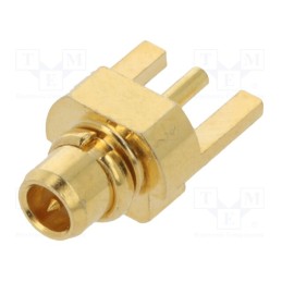 10 pcs : RF12-25A-T-00-50-G - Socket, MMCX, female, 50Ω, PTFE, gold-plated