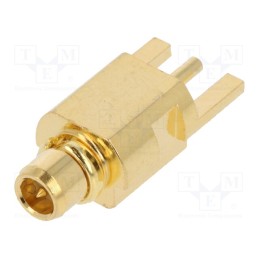 10 pcs : RF12-35A-T-00-50-G - Socket, MMCX, female, 50Ω, PTFE, gold-plated
