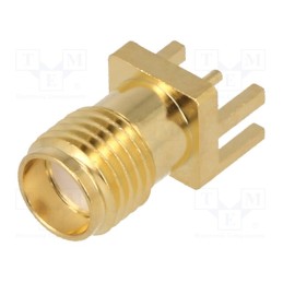 10 pcs : RF2-143-T-17-50-G - Socket, SMA, female, card edge, straight, SMT, on PCBs, PTFE