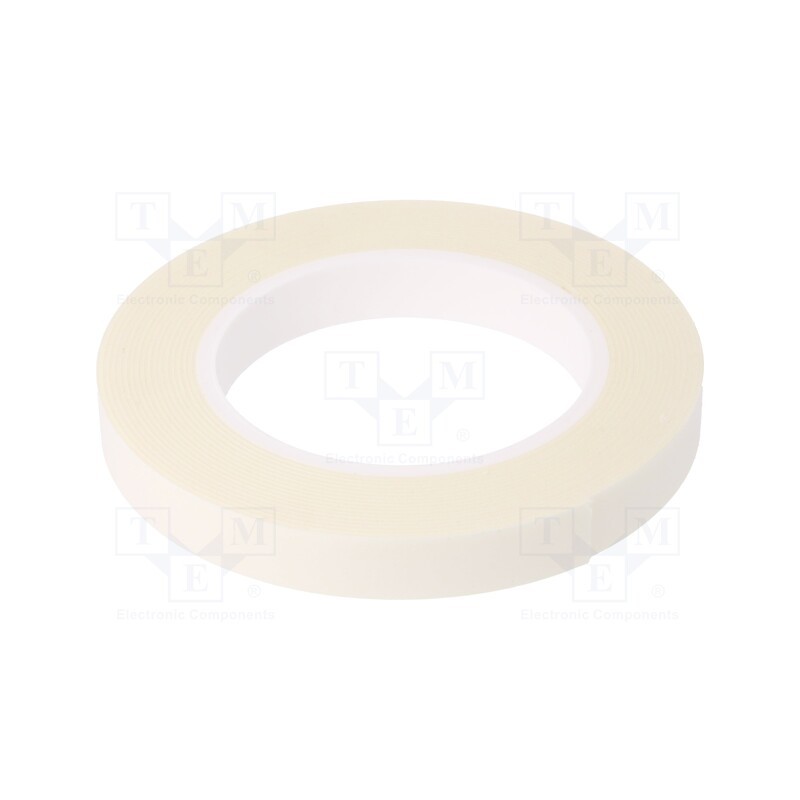 10 rol : 3502 PIANKOWA 1MM 15MM-5.5M - Tape: fixing, W: 15mm, L: 5.5m, Thk: 1mm, two-sided adhesive, white