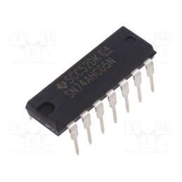 10 pcs : SN74AHC05N - IC: digital, NOT, Ch: 6, CMOS, THT, DIP14, 2÷5.5VDC, -40÷85°C,