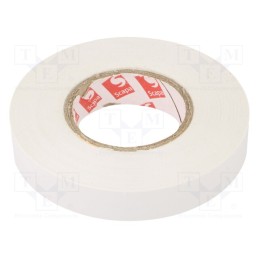 10 rol : TAŚMA 2702A 12MM/25M BIAŁA - Tape: electrical insulating, W: 12mm, L: 25m, Thk: 130um, white, 180%