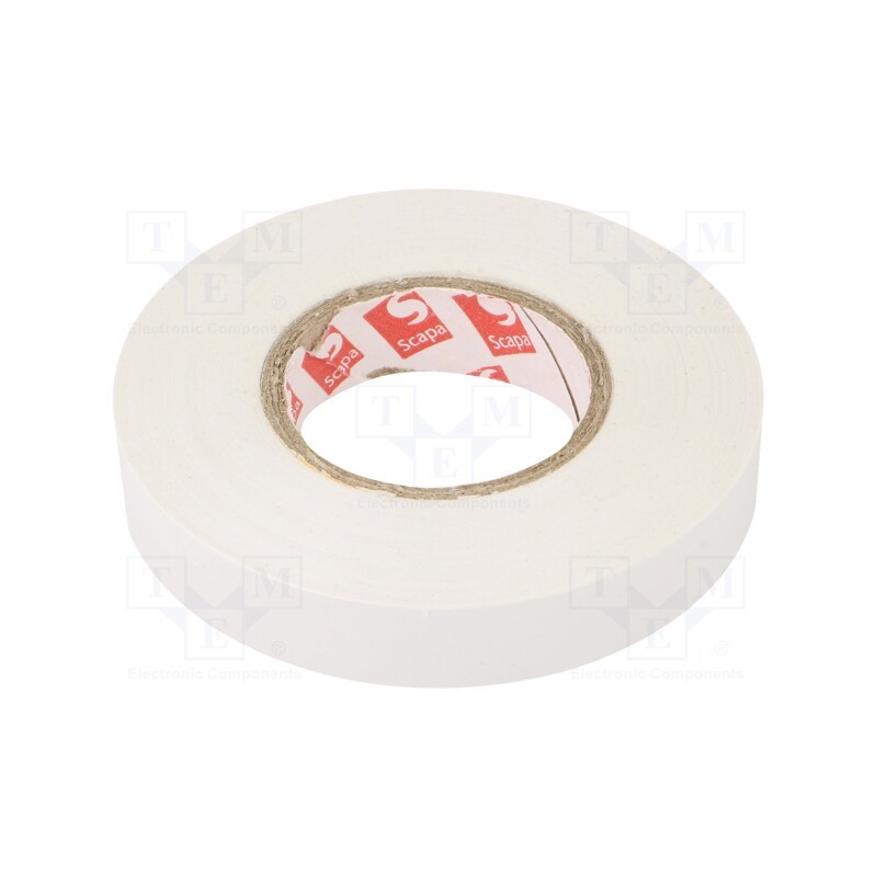 10 rol : TAŚMA 2702A 12MM/25M BIAŁA - Tape: electrical insulating, W: 12mm, L: 25m, Thk: 130um, white, 180%
