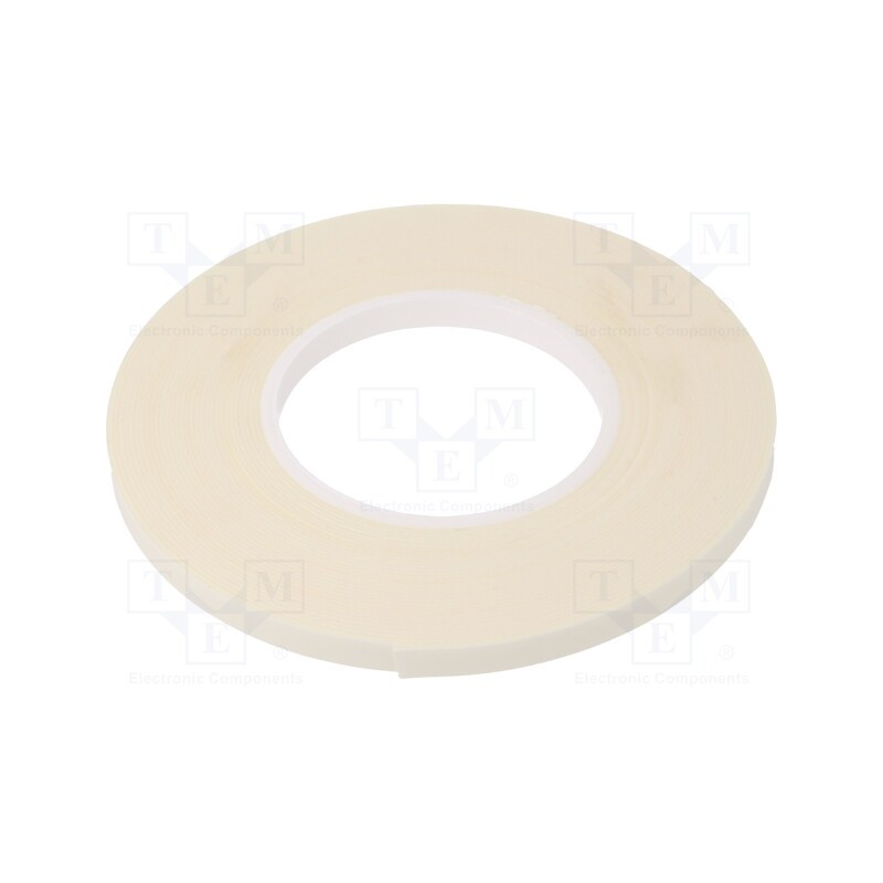 10 rol : 3502 PIANKOWA 1MM 9MM-11M - Tape: fixing, W: 9mm, L: 11m, Thk: 1mm, two-sided adhesive, white