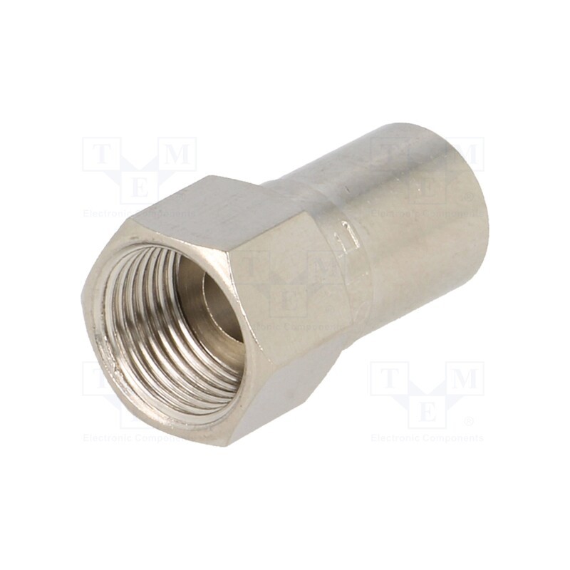 10 pcs : RF-59/4,9 INT - Plug, F, male, straight, RG6, crimped, for cable