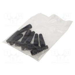 10 pcs : RG58SRB-BK - Strain relief, RG58, black, Application: BNC plugs, 10pcs.