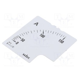 10 pcs : SCL-AM-I-3-150/5A - Scale, for analogue ammeter, I AC: 0÷150A, 90°, SCL-AM-I-3