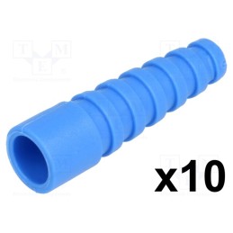 10 pcs : RG58SRB-BL - Strain relief, RG58, blue, Application: BNC plugs, 10pcs.