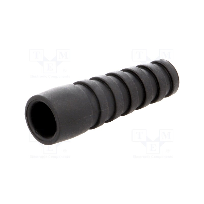 50 pcs : RG59/62SRB-BK - Strain relief, RG59,RG62, black, Application: BNC plugs, 1pcs.