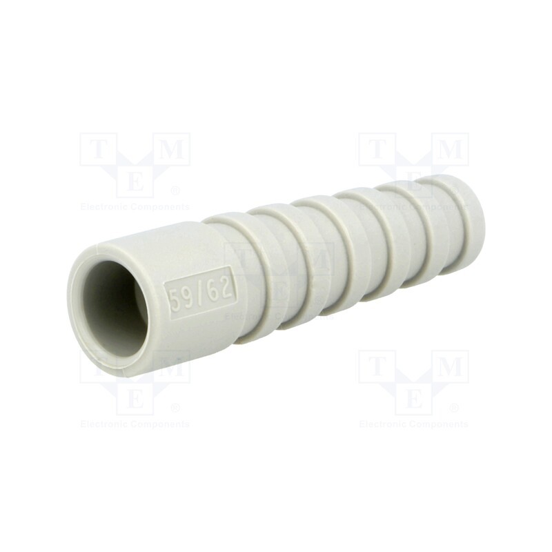 10 pcs : RG59/62SRB-LG - Strain relief, RG59,RG62, grey, Application: BNC plugs, 10pcs.