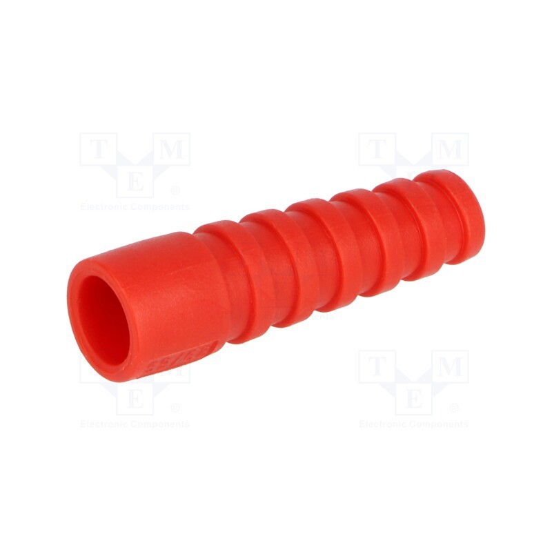 10 pcs : RG59/62SRB-R - Strain relief, RG59,RG62, red, Application: BNC plugs, 10pcs.
