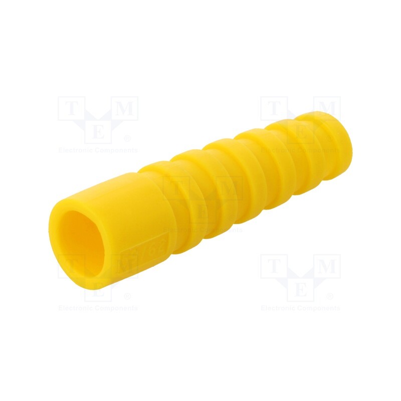 10 pcs : RG59/62SRB-Y - Strain relief, RG59,RG62, yellow, Application: BNC plugs, 10pcs.