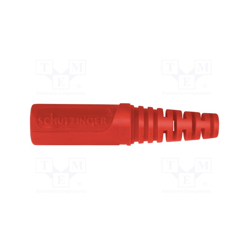 10 pcs : KU 09 L NI / RT - Socket, 4mm banana, 32A, 33VAC, 70VDC, red, nickel plated, on cable