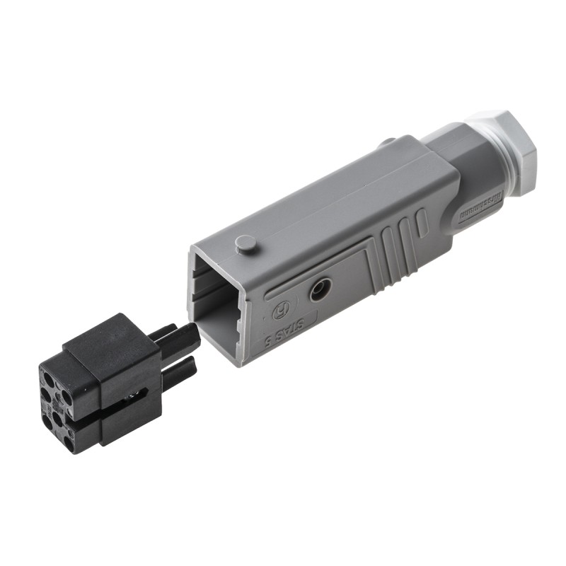 1 pcs - Hirschmann, ST IP54 White Cable Mount Industrial Power Plug, Rated At 10A, 250 V, 400 V