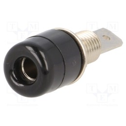 10 pcs : IBU 5568 NI / SW - Socket, 4mm banana, 32A, 33VAC, 70VDC, black, nickel plated, 5mΩ