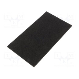 10 pcs : 038-0100 - Conductive foam, ESD, L: 127mm, W: 228mm, Thk: 6mm, polyurethane