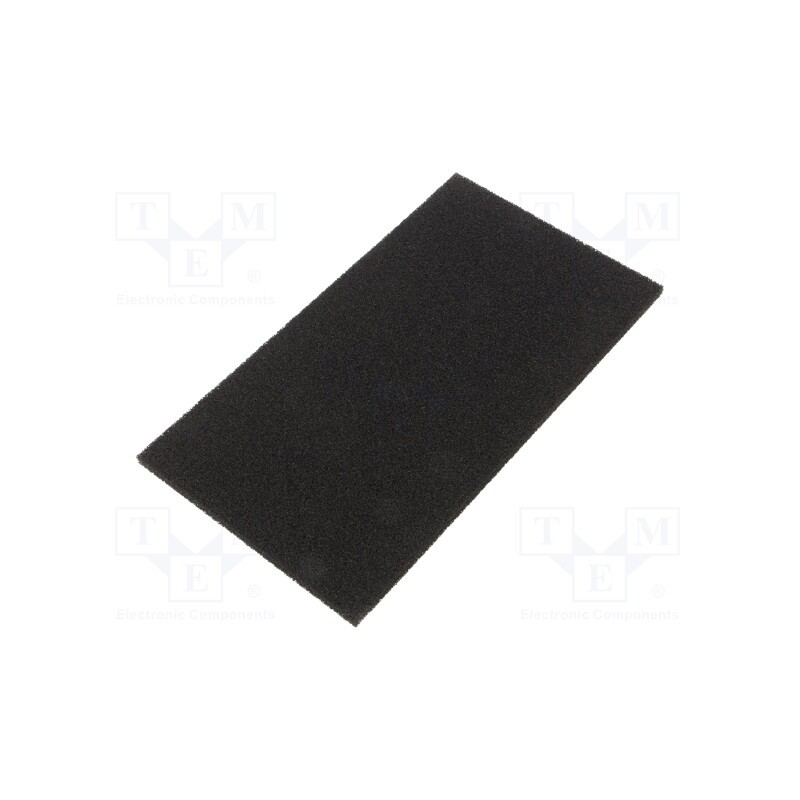 10 pcs : 038-0100 - Conductive foam, ESD, L: 127mm, W: 228mm, Thk: 6mm, polyurethane