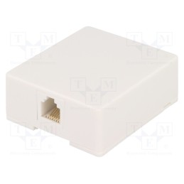 10 pcs : RJ12GN - Socket, RJ12, Layout: 6p6c, surface-mounted,screw,self-adhesive