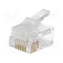50 pcs : RJ12W-R - Plug, RJ12, PIN: 6, Layout: 6p6c, for cable, IDC,crimped