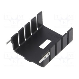 10 pcs : - Heatsink: moulded, TO220, black, L: 30mm, W: 25.4mm, H: 12.7mm, screw