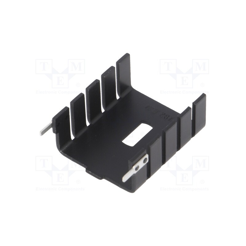 10 pcs : - Heatsink: moulded, TO220, black, L: 30mm, W: 25.4mm, H: 12.7mm, screw