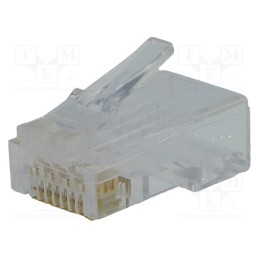 10 pcs : RJ45W-CAT6U-R - Plug, RJ45, PIN: 8, Cat: 6, Layout: 8p8c, for cable, IDC,crimped