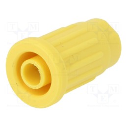 10 pcs : SEPB 8518 NI / GE - Socket, 4mm banana, 24A, 1kV, yellow, on panel,push-in, 28.1mm