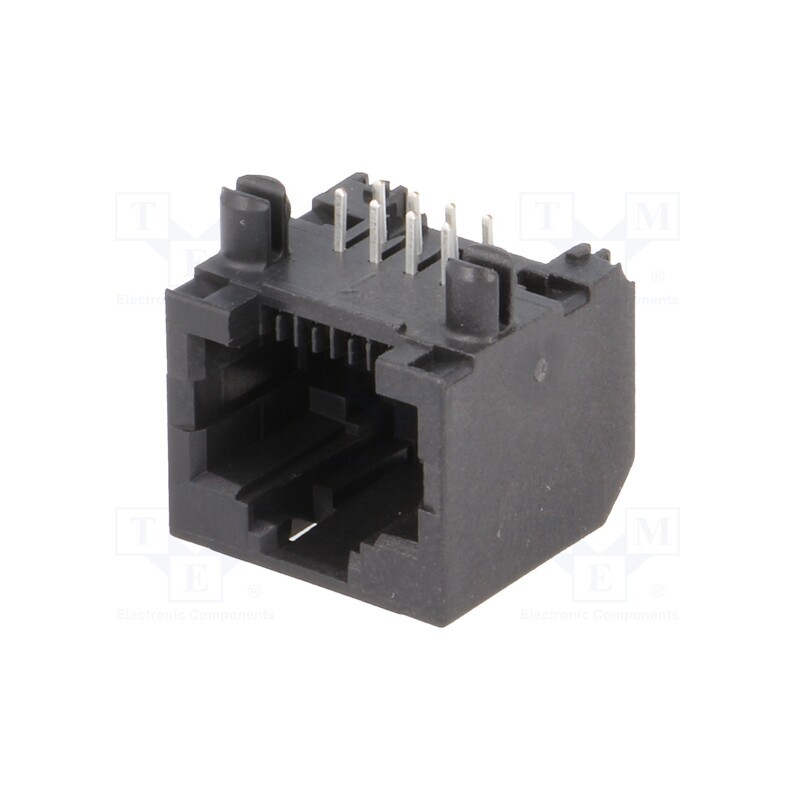 10 pcs : RJHSE-5080 - Socket, RJ45, PIN: 8, Cat: 5, unshielded, Layout: 8p8c, THT