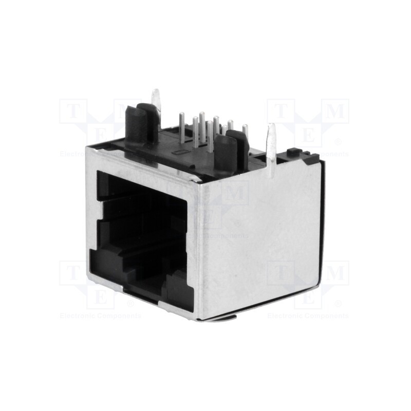 10 pcs : RJHSE-5380 - Socket, RJ45, Cat: 5, shielded, Layout: 8p8c, THT, angled 90°