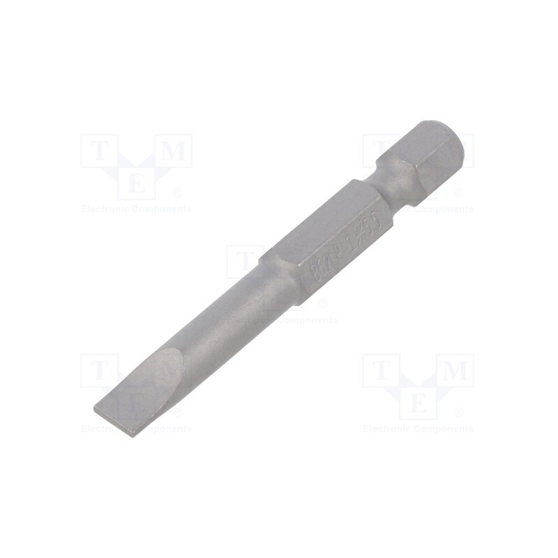 10 pcs : 862LP/1.0X5.5 - Screwdriver bit, slot, 5,5x1,0mm, Overall len: 50mm