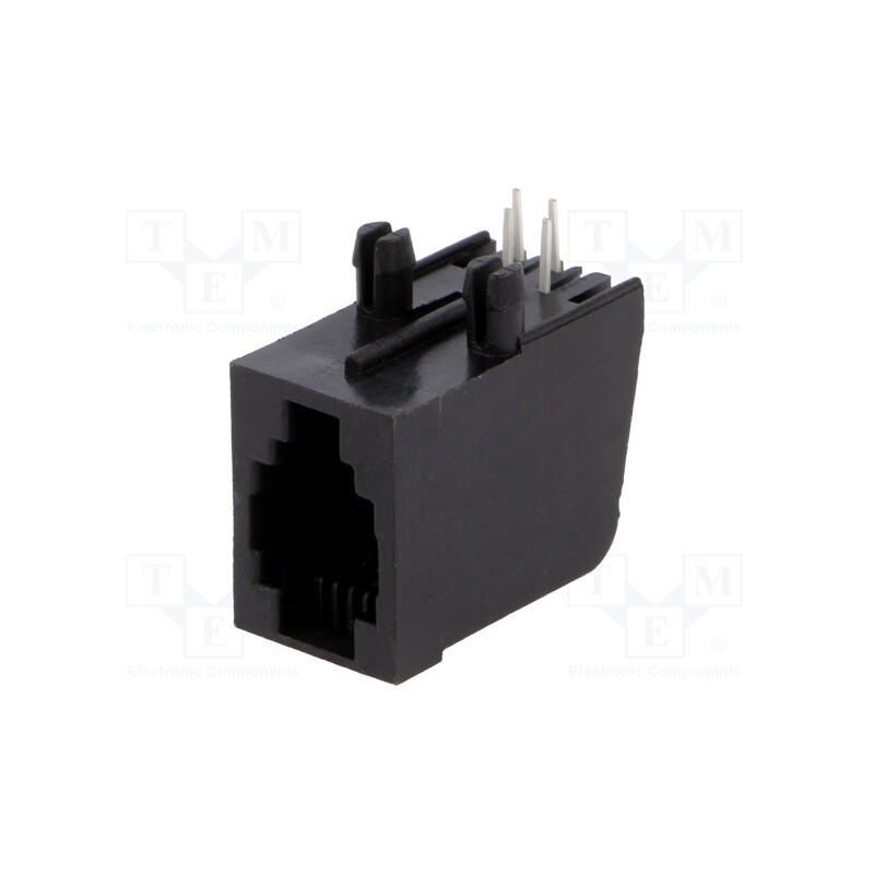 10 pcs : RJJ44NFRA - Socket, RJ9, PIN: 4, Layout: 4p4c, THT, angled