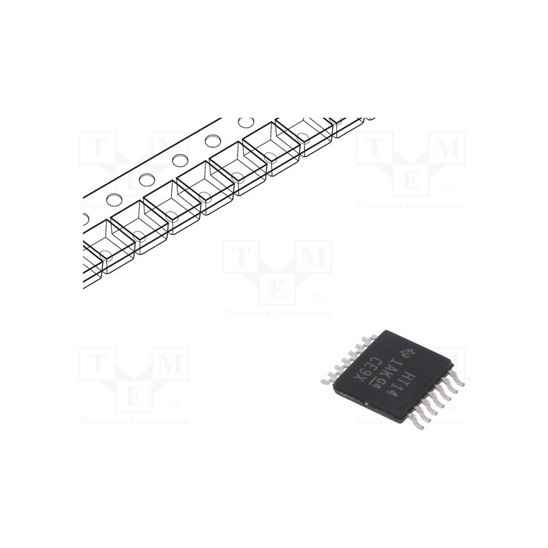 20 pcs : SN74HCT14PWR - IC: digital, NOT, Ch: 6, CMOS,TTL, SMD, TSSOP14, 4.5÷5.5VDC, -40÷85°C