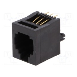 10 pcs : RJJ66NFV - Socket, RJ12, PIN: 6, Layout: 6p6c, THT, straight