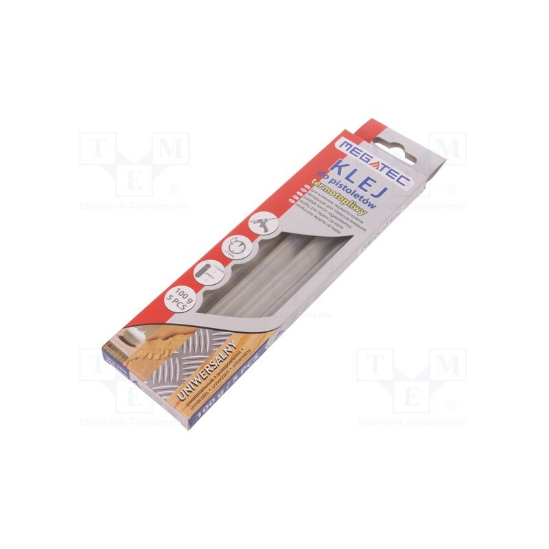 10 pcg : BN1051 UNIWERS - Hot melt glue, Ø: 11mm, transparent, L: 200mm, Bonding: 15÷20s
