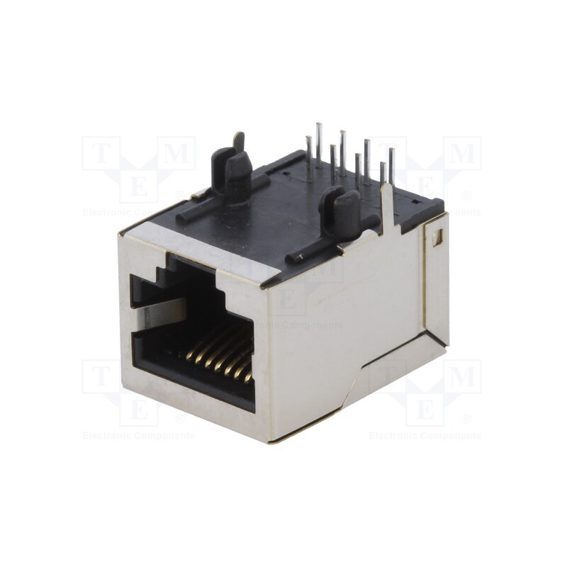 10 pcs : RJJS-88-142-E9H-032 - Socket, RJ45, PIN: 8, Cat: 5e, shielded, Layout: 8p8c, THT, angled