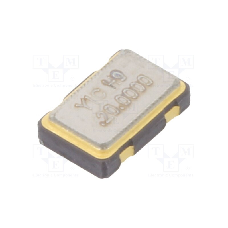 10 pcs : OSC20M-3.3/S5 - Generator: quartz, 20MHz, SMD, 3.3V, ±50ppm, -20÷70°C, 5x3.2x1.3mm