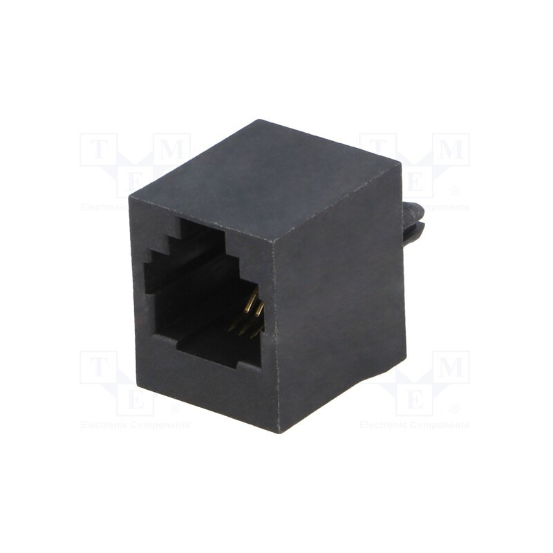 10 pcs : RJJU-64-1407-E1V-088 - Socket, RJ11, PIN: 4, Cat: 5, Layout: 6p4c, THT, straight